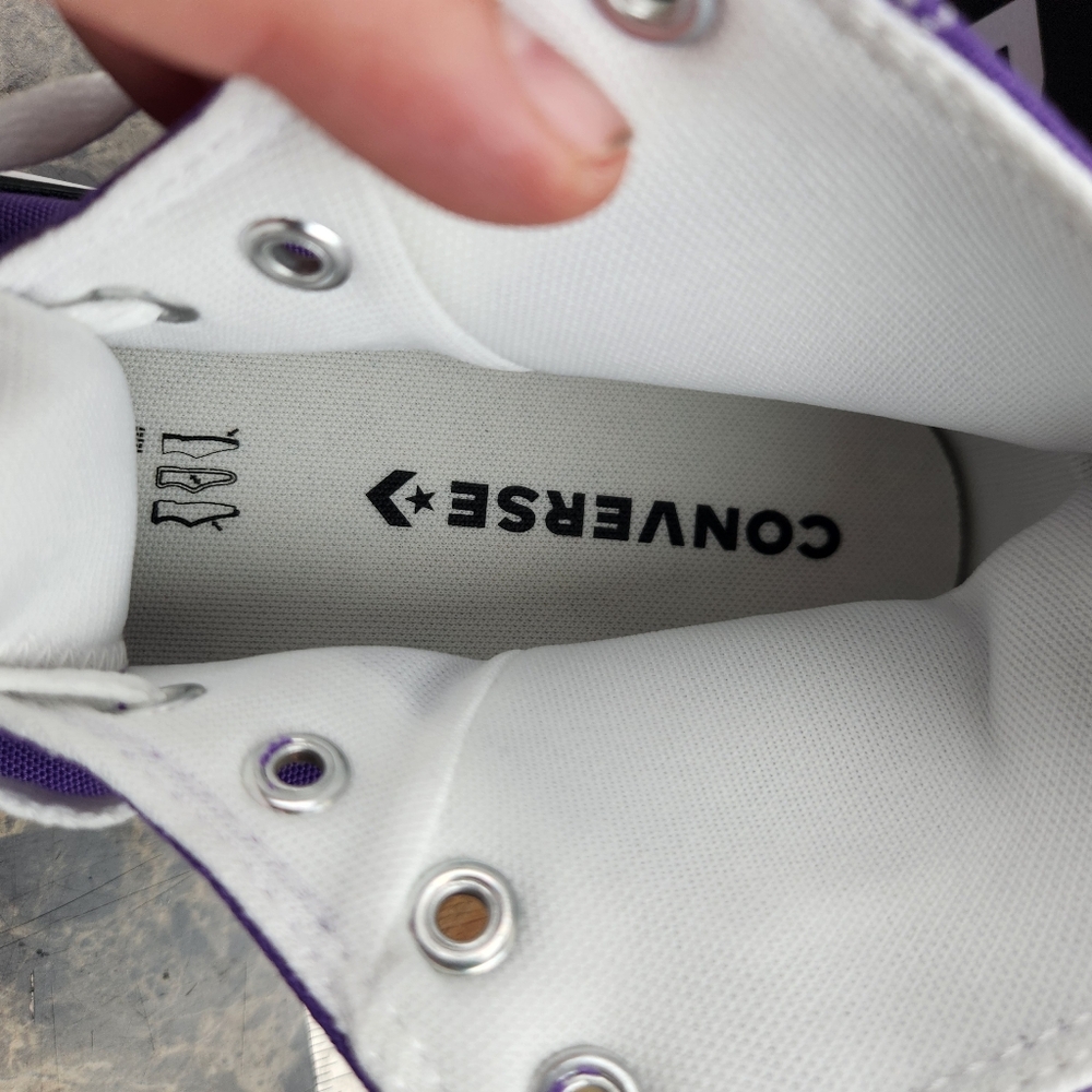 Mens Converse CT Hi Chuck Taylor Electric Purple Canvas High Top Shoes - Picture 6 of 8